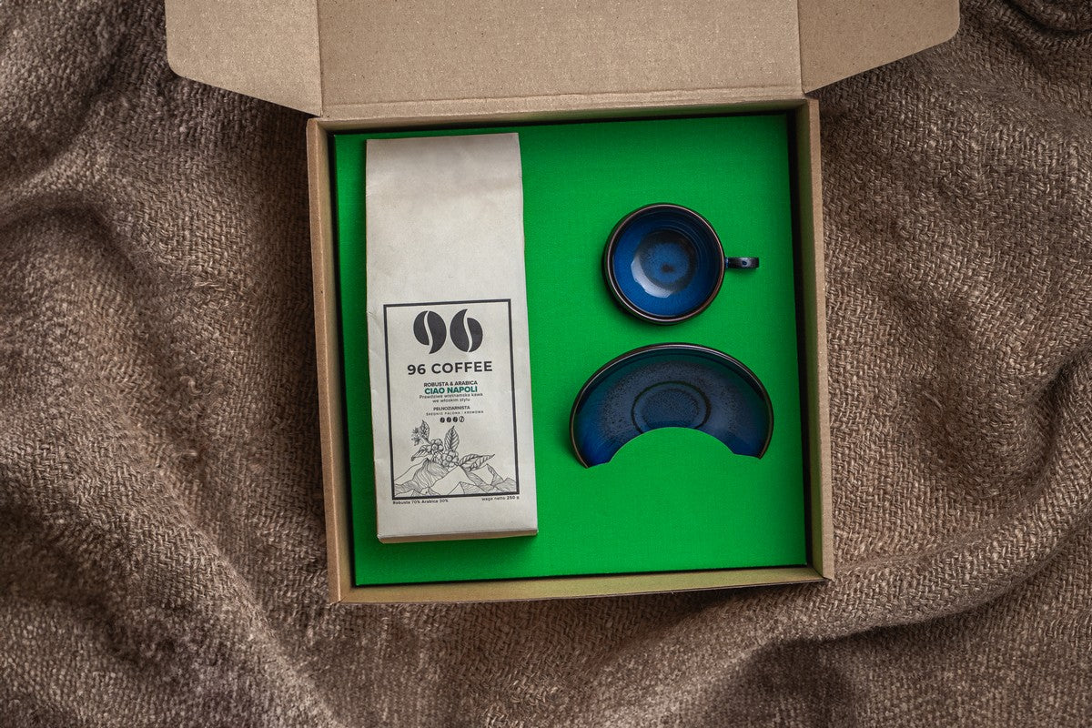 Set of Coffee Beans (250g) with a Cup of Espresso