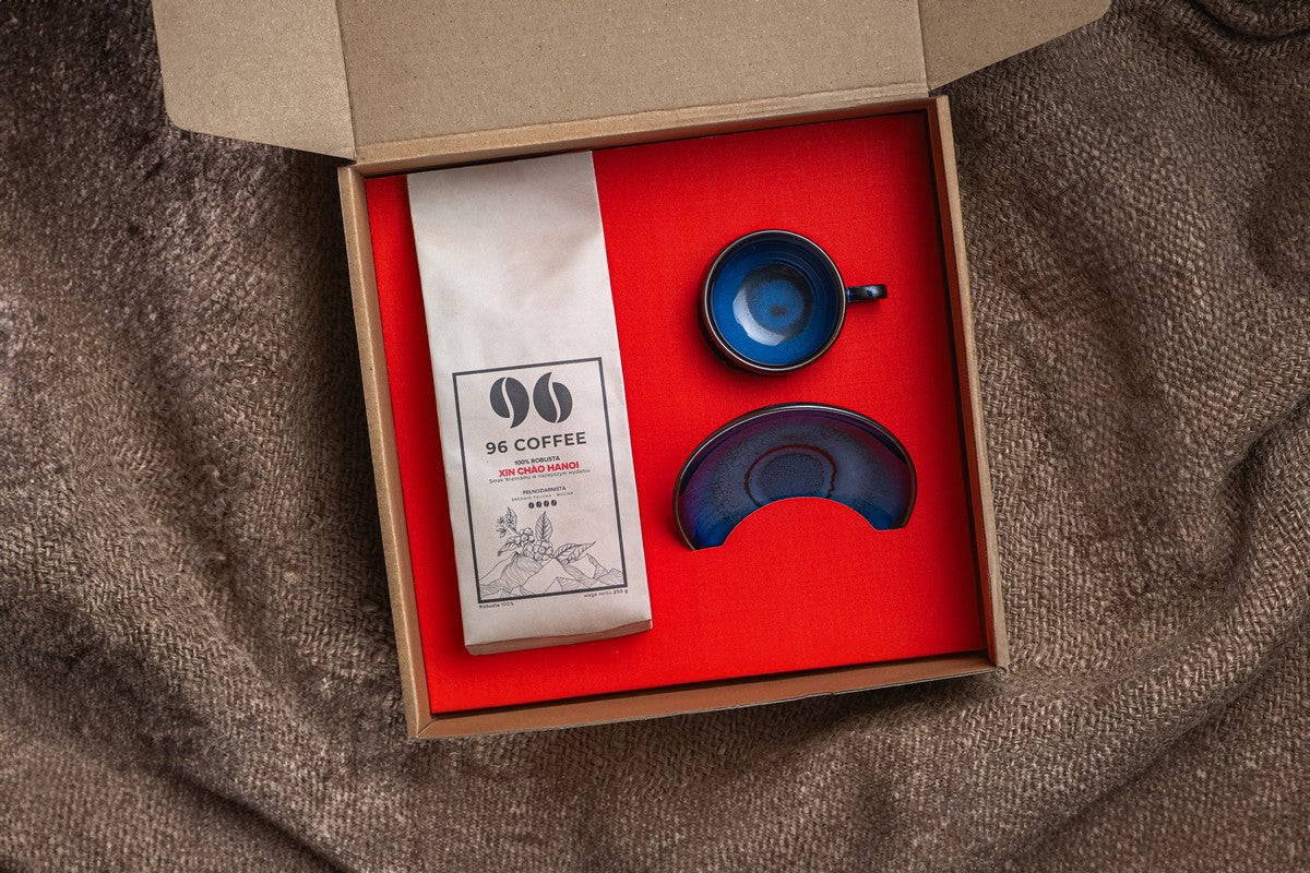 Set of Coffee Beans (250g) with a Cup of Espresso