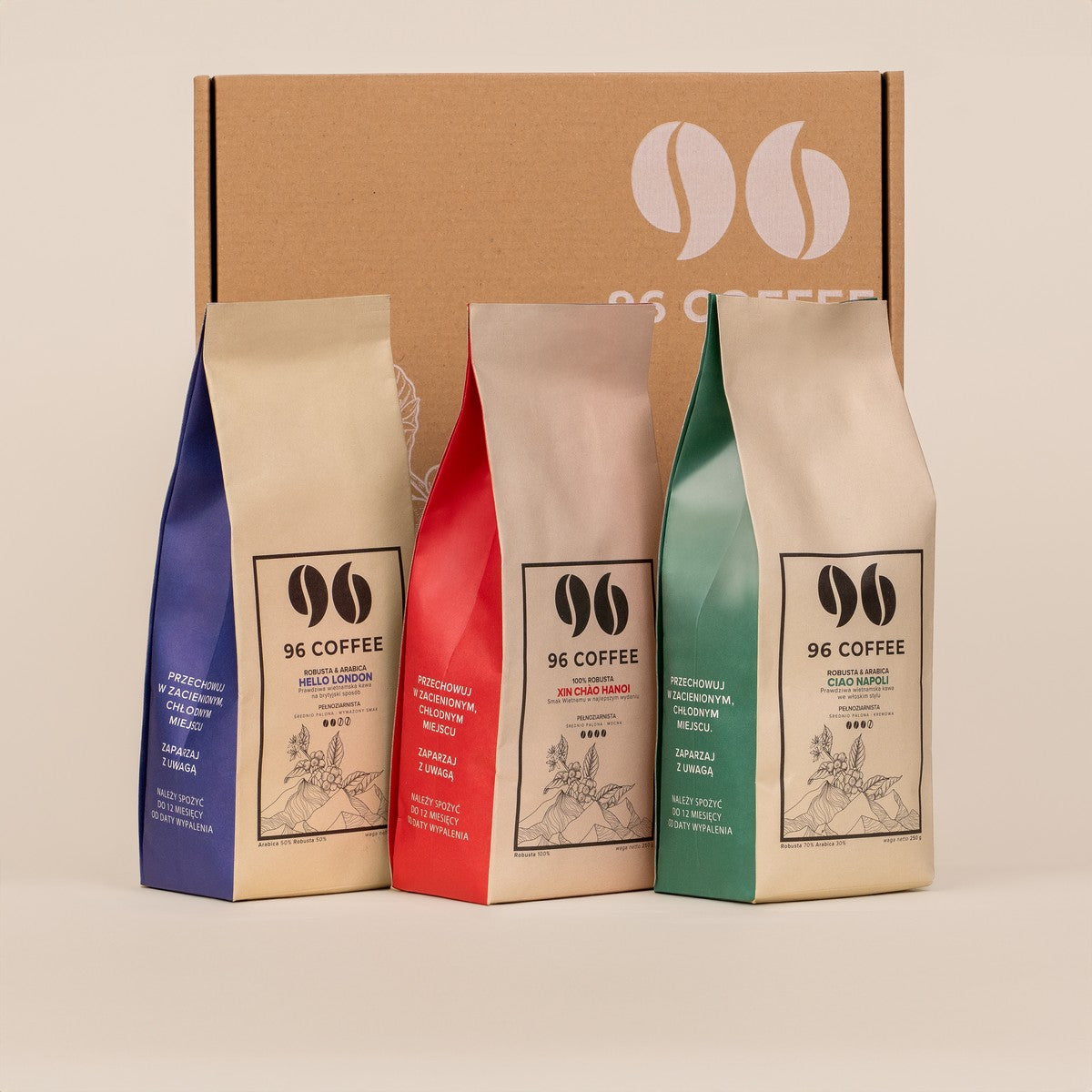 Set of 3 Coffee Compositions - Arabica and Robusta