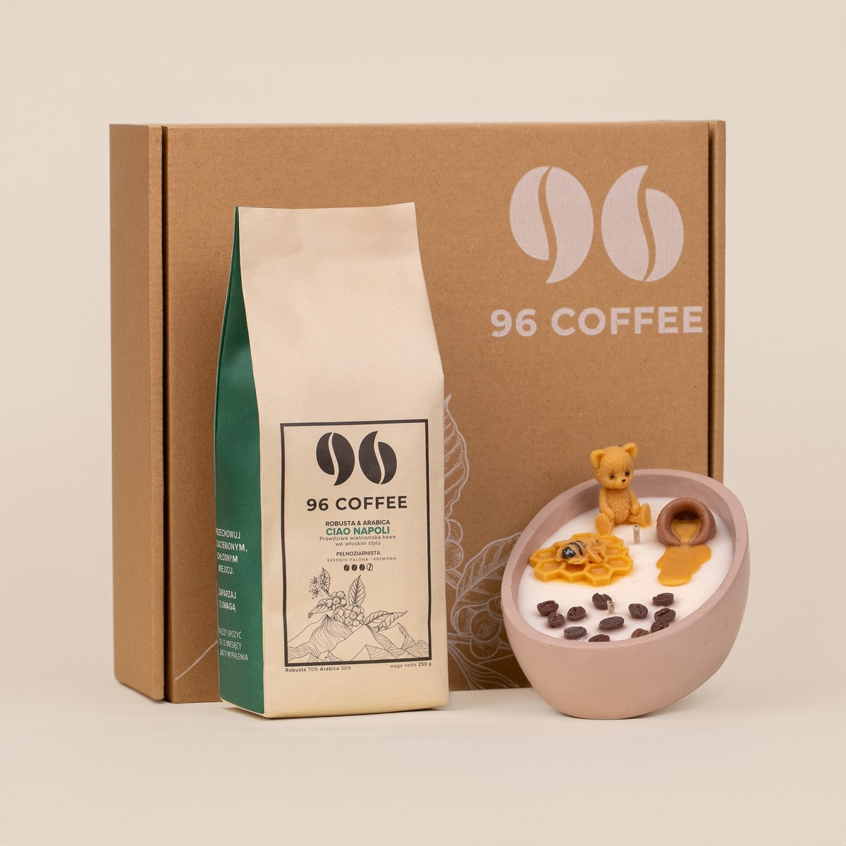 Coffee & Soy Candle Gift Set (Honey)