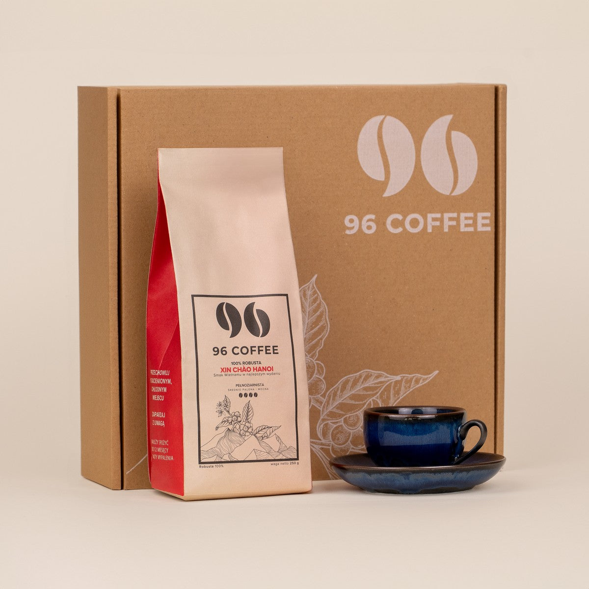 Set of Coffee Beans (250g) with a Cup of Espresso
